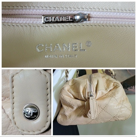 Chanel Authentic Beige Lambskin Bag - Picture 9 of 12